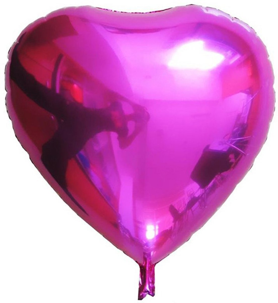 Folieballon Hart roze 45x45